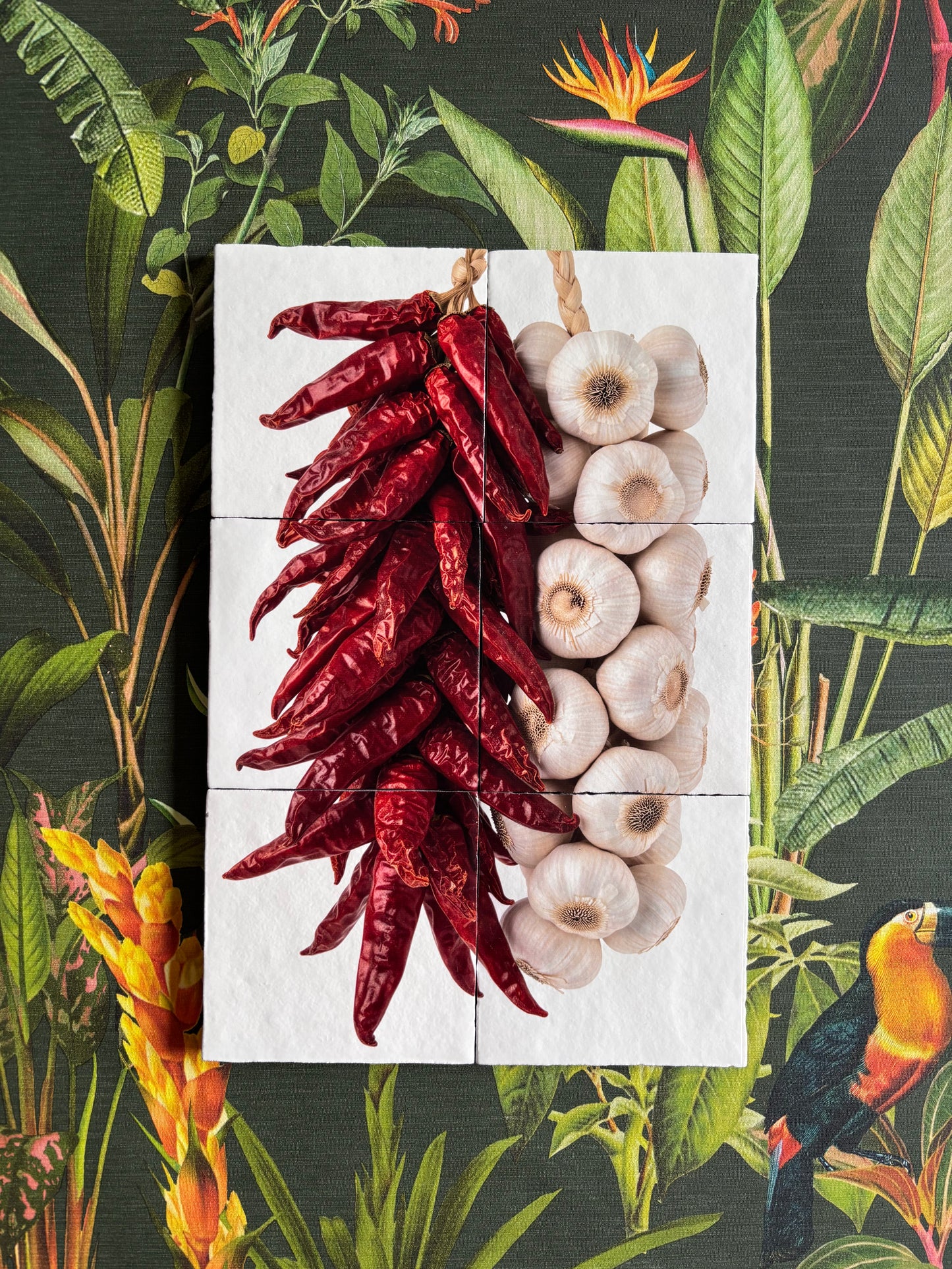 Zesluik Rode pepers en knoflook