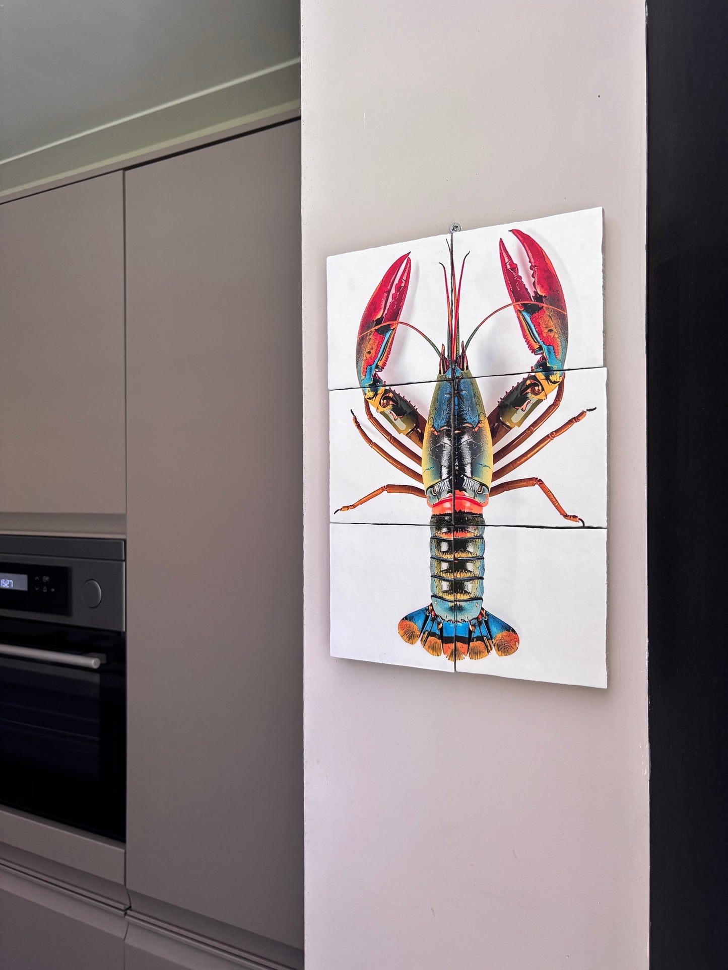 Kreeft Tegel Zesluik | Luxe Seafood Wanddecoratie voor Keuken